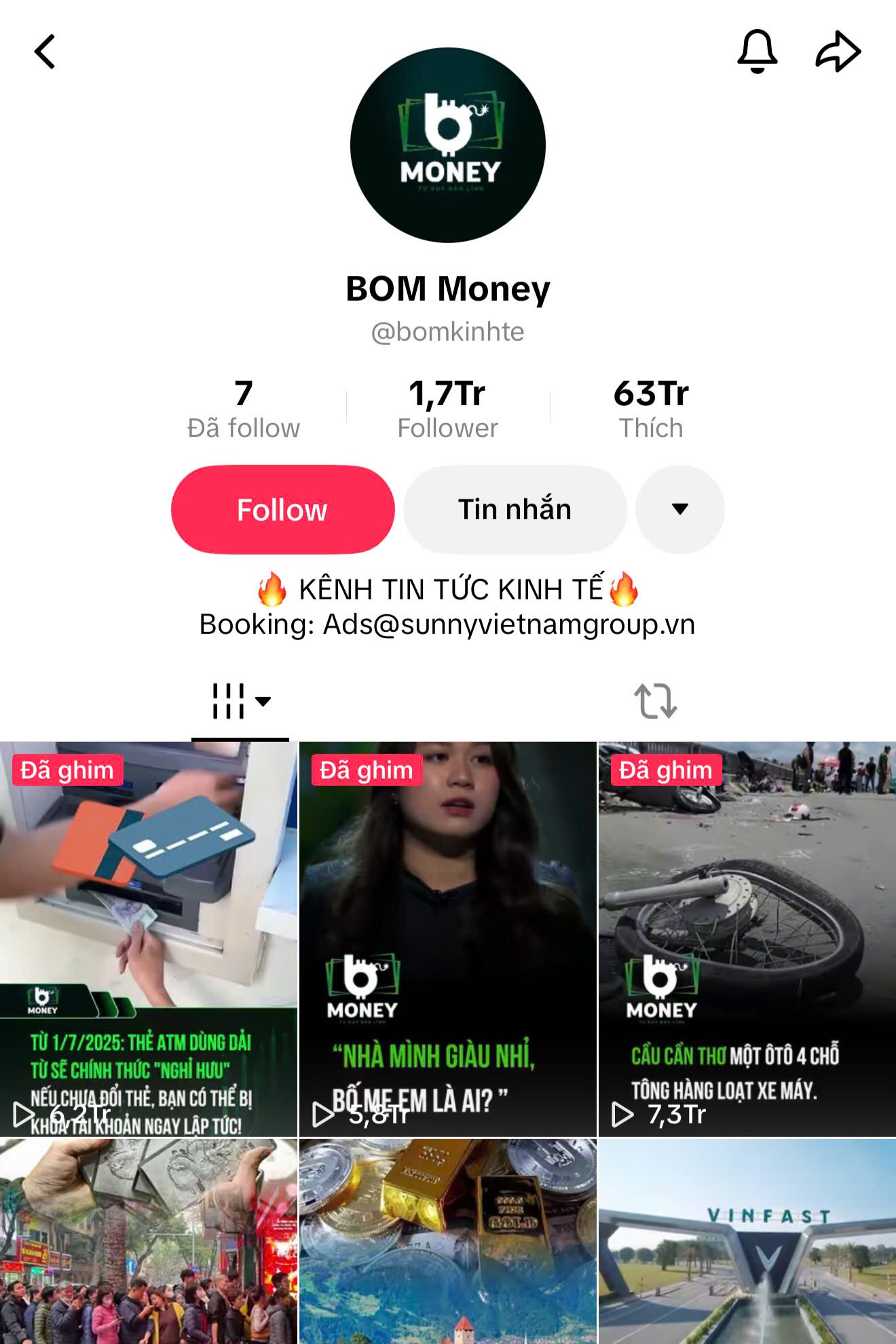 Tiktok bomkinhte